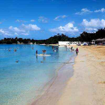 Local Jamaican beach vibes at Vybz Beach in Ocho Rios